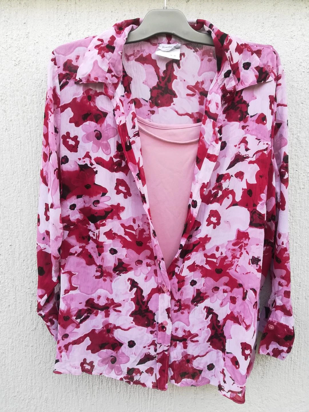 Bloemenoverhemd + Roze tanktop set maat T.L-T.46/48 – photo 9